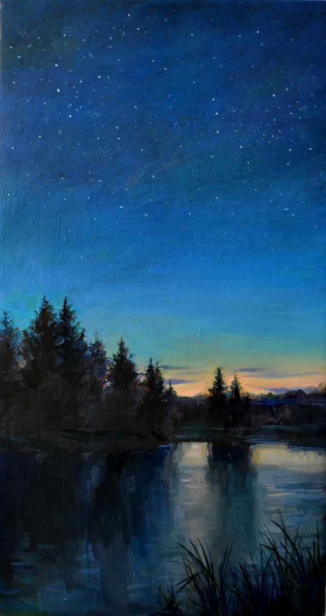 "В ночи" холст/масло 65см x 34см 2013 г "В ночи" холст/масло 65см x 34см 2013 г