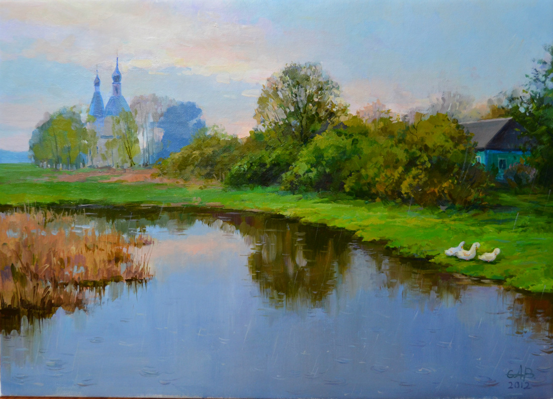 «Дождь заканчивается» холст, масло 45х60см, 2012 г. цена 20000 руб «Дождь заканчивается» холст, масло 45х60см, 2012 г. цена 20000 руб