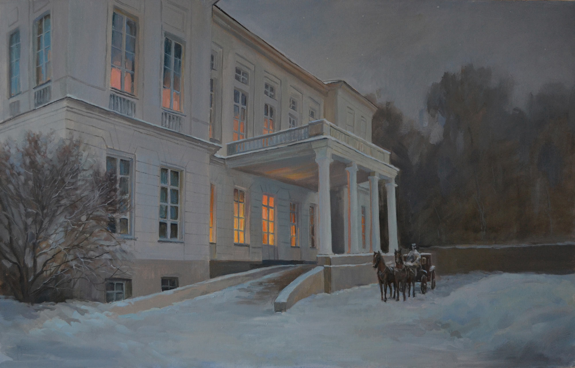 "Последний гость" холст, масло. 60х90 см, 2016 г. цена 40000 руб.