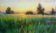 "На закате"  холст/масло 27см x 45см 2008 г.