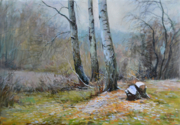 "Ожидание зимы"холст, масло 50х70 см 2014 год цена 27000 руб.