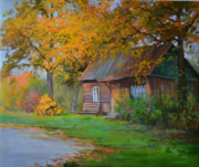 "Старый дом" холст, масло 50х60 см 2015 г. цена 20000 руб.
