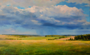 «А где-то дождь» холст, масло 60х100см, 2012 г.