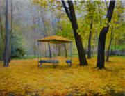 «Дворик из детства» холст, масло. 2013 г.