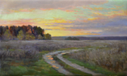 "К закату" холст, масло 40х65 см, 2015 г. цена 17000 руб.